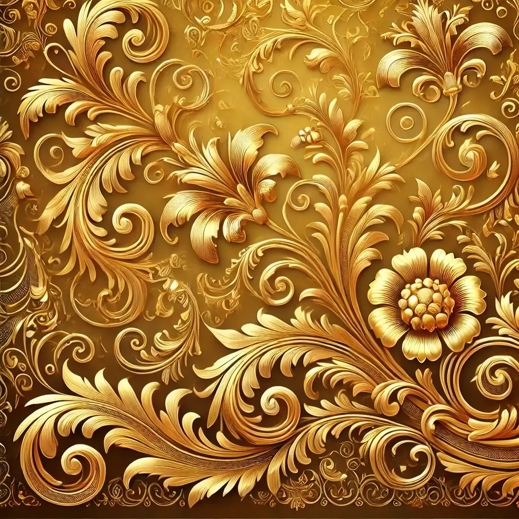 Golden Flower For Background