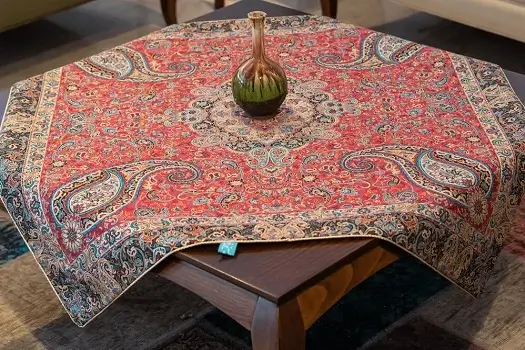 Yazd Termeh handcrafted fabric table cover