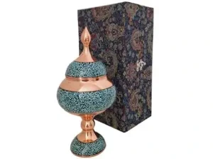 Persian Candy Dish with Box – Turquoise Inlay