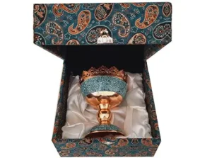 Turquoise Inlay Nut Bowl in Gift Box