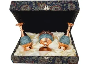 Persian Turquoise Vases and Bowl Gift Set – Inside Box