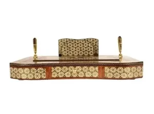 Persian Khatam Pen Holder – Front View with Drawer