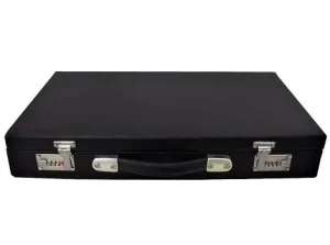 Leather-style suitcase for Persian backgammon and chess board
