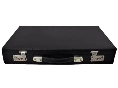 Leather-style suitcase for Persian backgammon and chess board