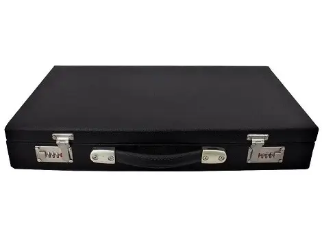 Leather-style suitcase for Persian Khatam game board set