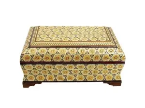 Handmade 11x16 cm Persian Khatam jewelry box – front view