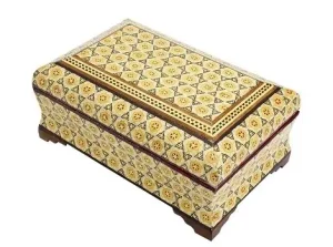 11x16 cm Khatam jewelry box – angled corner view