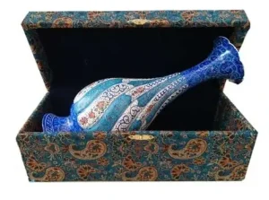 Minakari vase placed inside elegant presentation box