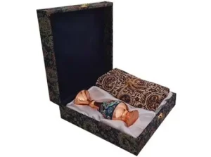 Mes Pardaz copper vase and Ghalamkar tablecloth in gift box