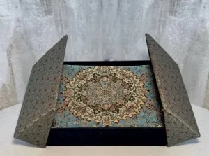 Shiva silk termeh in Persian velvet dual-door gift box