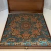 Ghalamkar design silk termeh in Arghavan wooden velvet gift box