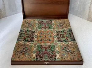 Kheshti silk termeh in Arghavan wooden gift box